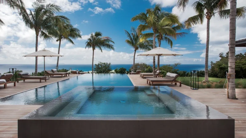 Luxury kitchen in St. Barts rental villa